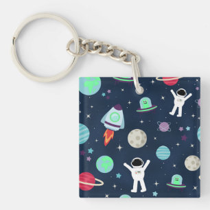 Weltraummuster-Illustration Schlüsselanhänger