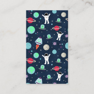 Weltraummuster-Illustration Telefonnummerkarte