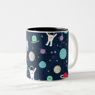 Weltraummuster-Illustration Zweifarbige Tasse