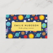 Weltraummuster, Kinderspielzentrum, Aktivitätszent Visitenkarte (Vorderseite)