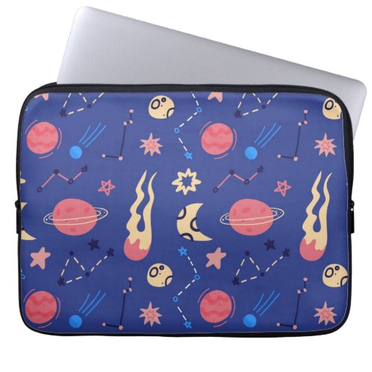 Weltraummuster Laptopschutzhülle (Vorderseite)