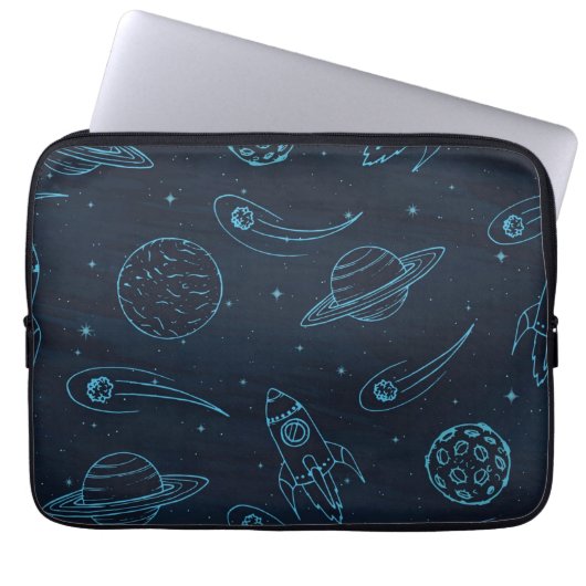 Weltraummuster Laptopschutzhülle (Vorderseite)