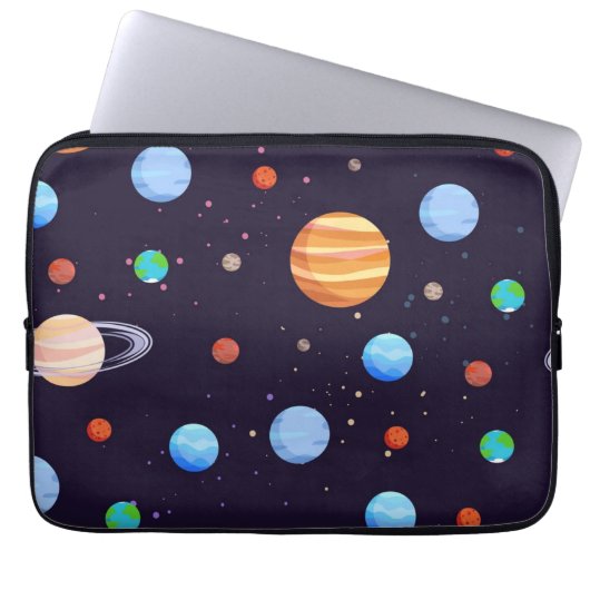 Weltraummuster Laptopschutzhülle (Vorderseite)