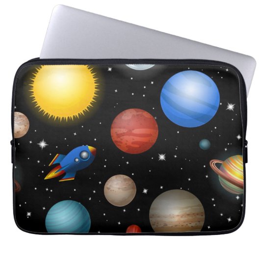 Weltraummuster Laptopschutzhülle (Vorderseite)