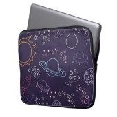 Weltraummuster Laptopschutzhülle (Vorderseite Links)