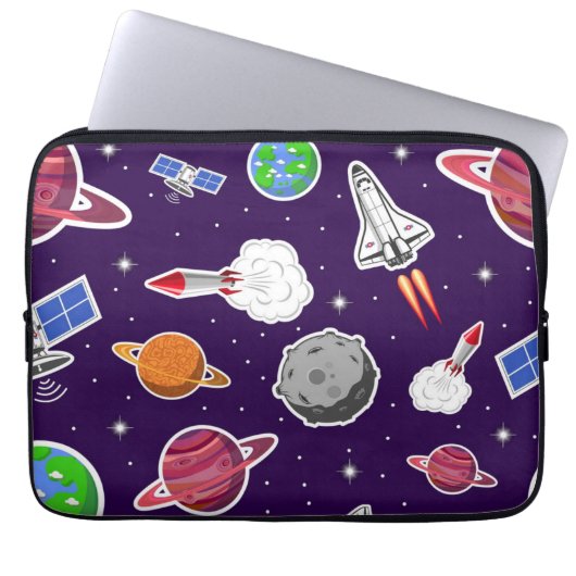 Weltraummuster Laptopschutzhülle (Vorderseite)