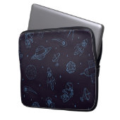 Weltraummuster Laptopschutzhülle (Vorderseite Links)