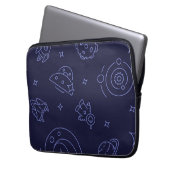 Weltraummuster Laptopschutzhülle (Vorderseite Links)