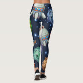 Weltraummuster Leggings (Rückseite)