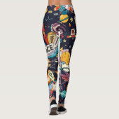 Weltraummuster Leggings (Rückseite)