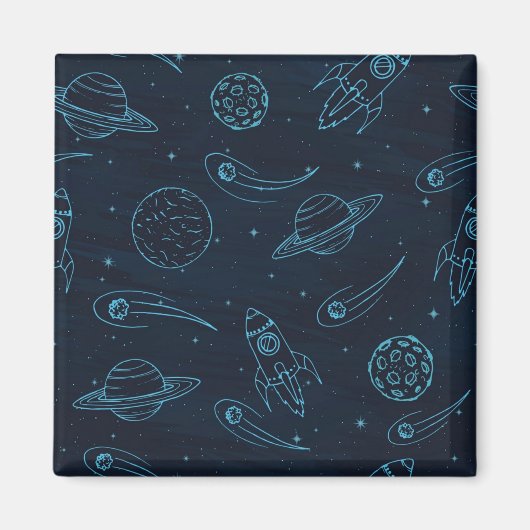 Weltraummuster Magnet (Vorne)