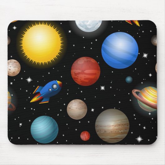 Weltraummuster Mousepad (Vorne)