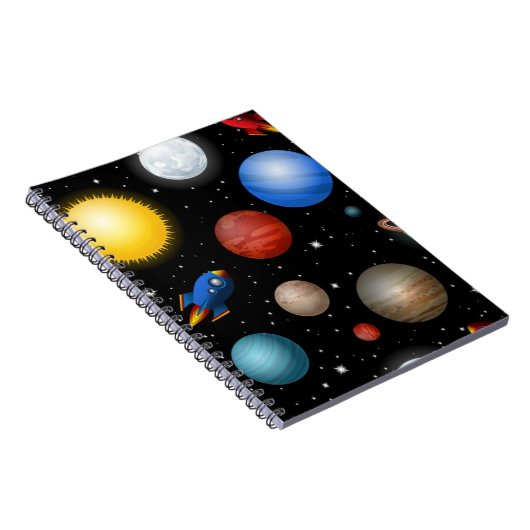 Weltraummuster Notizblock (Rechte Seite)