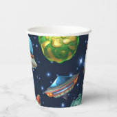 Weltraummuster Pappbecher (Rückseite)
