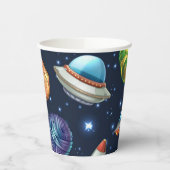 Weltraummuster Pappbecher (Links)