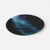 Weltraummuster Pappteller (Schrägansicht)