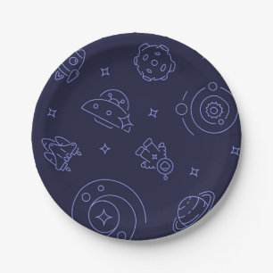 Weltraummuster Pappteller