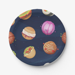 Weltraummuster Pappteller