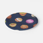 Weltraummuster Pappteller (Schrägansicht)