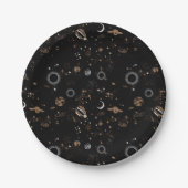 Weltraummuster  pappteller (Vorderseite)