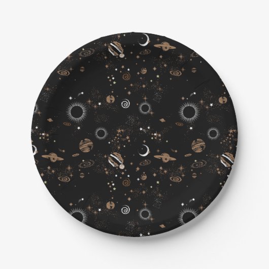Weltraummuster  pappteller (Vorderseite)