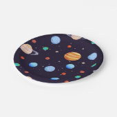 Weltraummuster Pappteller (Schrägansicht)