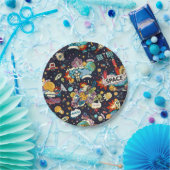 Weltraummuster Pappteller (Party)