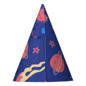 Weltraummuster Partyhütchen (Rückseite)