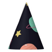 Weltraummuster Partyhütchen (Links)