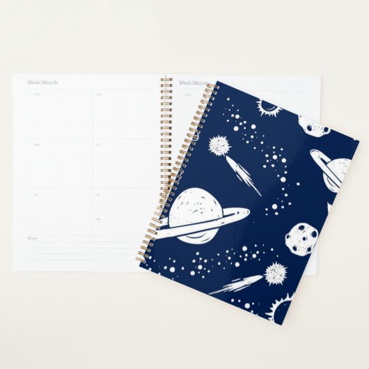 Weltraummuster Planer (Anzeige)