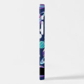 Weltraummuster, Planeten, Sterne, Galaxie, Ihr Nam iPhone Hülle (Linke Seite)