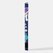 Weltraummuster, Planeten, Sterne, Galaxie, Ihr Nam iPhone Hülle (Rechte Seite)