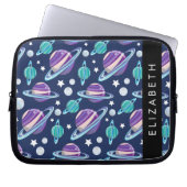 Weltraummuster, Planeten, Sterne, Galaxie, Ihr Nam Laptopschutzhülle (Vorderseite)