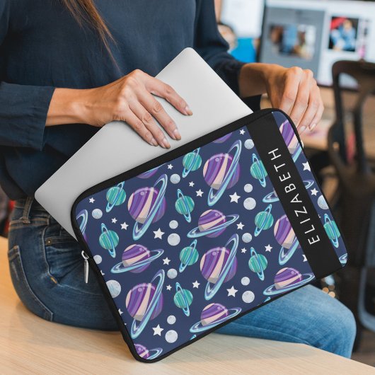 Weltraummuster, Planeten, Sterne, Galaxie, Ihr Nam Laptopschutzhülle