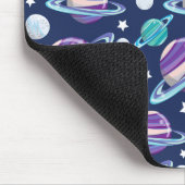 Weltraummuster, Planeten, Sterne, Galaxie, Ihr Nam Mousepad (Ecke)