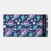 Weltraummuster, Planeten, Sterne, Galaxie, Ihr Nam Schreibtischunterlage (Vorderseite)