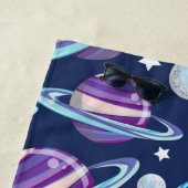 Weltraummuster, Planeten, Sterne, Galaxie, Ihr Nam Strandtuch (Beispiel)