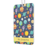 Weltraummuster, Planeten, Sterne, Kosmos, Ihr Name Autolufterfrischer (Links)