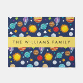 Weltraummuster, Planeten, Sterne, Kosmos, Ihr Name Fußmatte (Vorderseite)