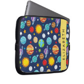 Weltraummuster, Planeten, Sterne, Kosmos, Ihr Name Laptopschutzhülle (Vorne Rechts)