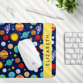 Weltraummuster, Planeten, Sterne, Kosmos, Ihr Name Mousepad
