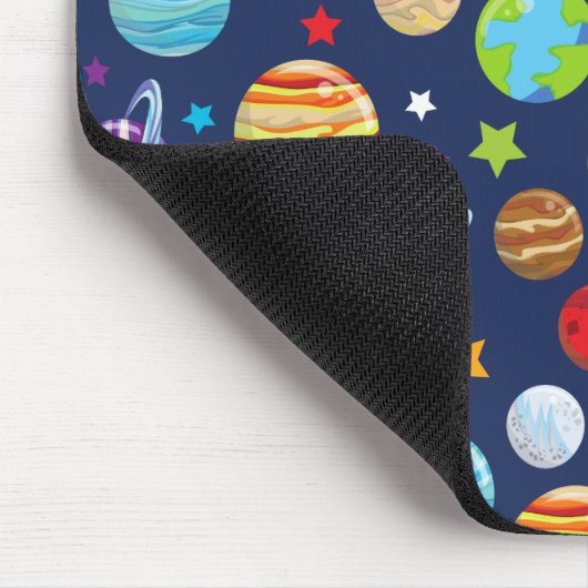 Weltraummuster, Planeten, Sterne, Kosmos, Ihr Name Mousepad (Ecke)