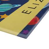 Weltraummuster, Planeten, Sterne, Kosmos, Ihr Name Schneidebrett (Ecke)