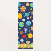 Weltraummuster, Planeten, Sterne, Kosmos, Ihr Name Yogamatte (Rückseite)