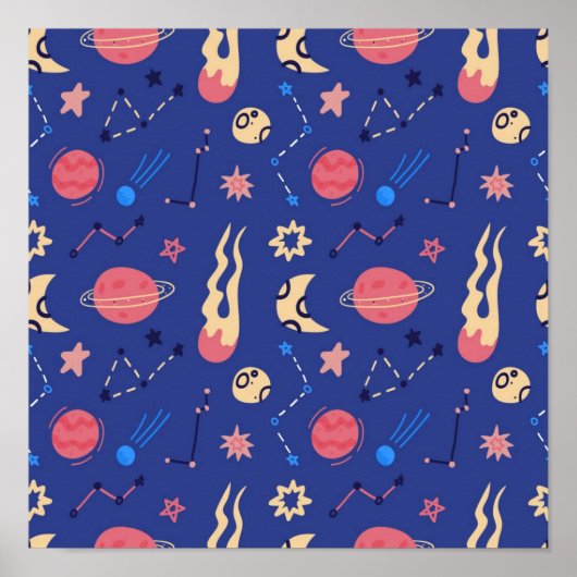 Weltraummuster Poster (Vorne)
