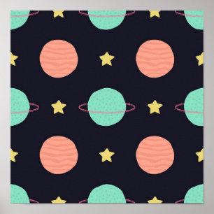 Weltraummuster Poster