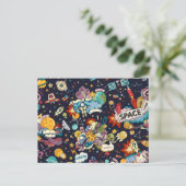 Weltraummuster Postkarte (Stehend Vorderseite)
