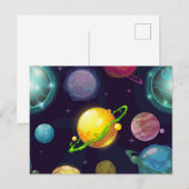 Weltraummuster Postkarte (Vorne/Hinten)