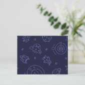 Weltraummuster Postkarte (Stehend Vorderseite)