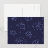 Weltraummuster Postkarte (Vorne/Hinten)